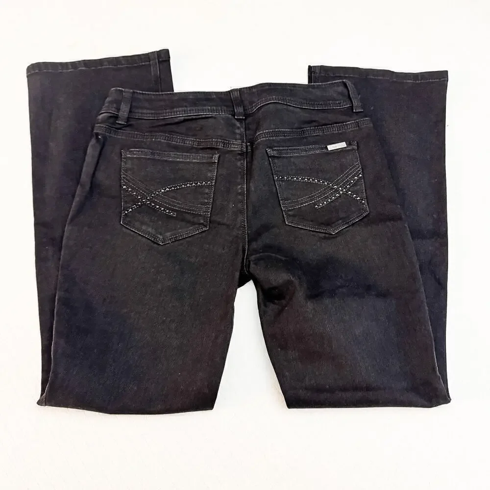 Chicos So Slimming Bootcut Black Denim Jeans Size 0 Short NWT